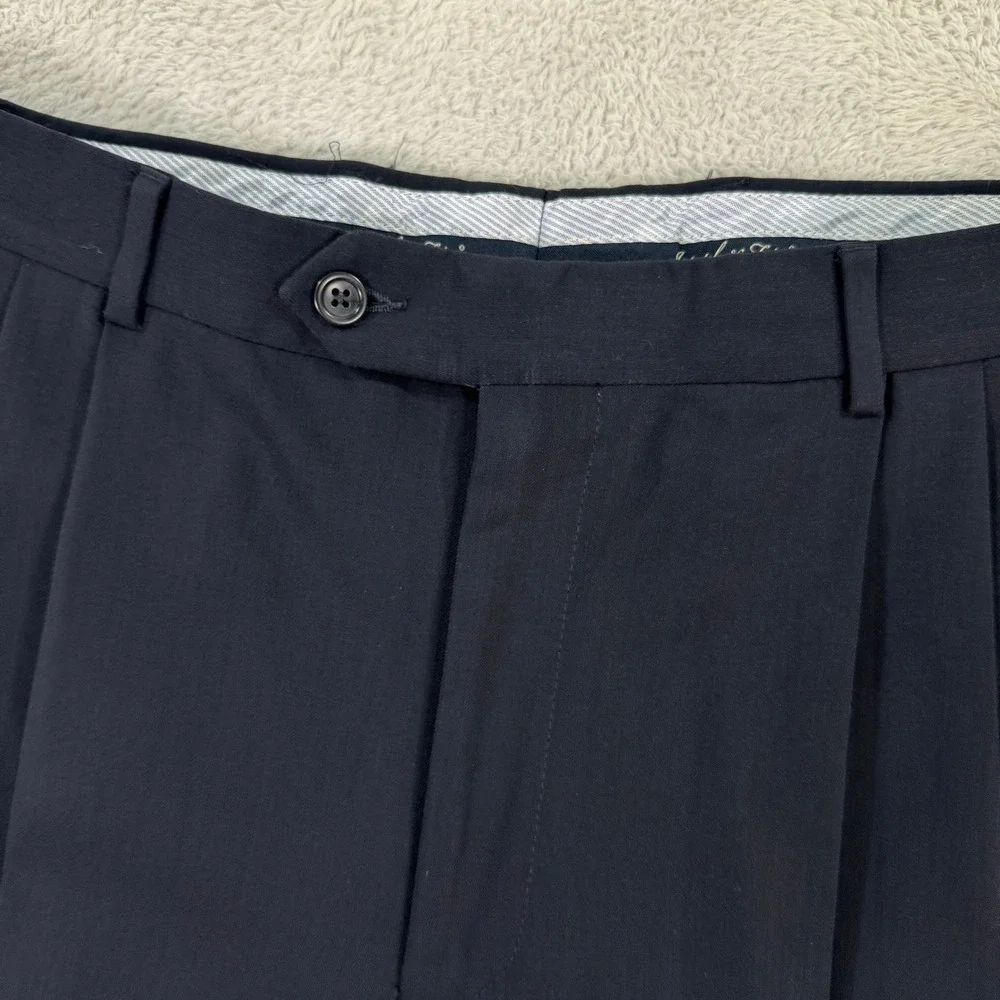 Joseph Feiss Mens 38S Short Classic Fit Navy Wool Suit Jacket Blazer Pants 32x30
